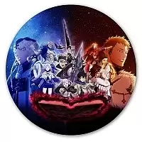 Коврик для мышки круглый с героями аниме Черный клевер