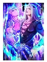 Плакат бумажный ДжоДжо: Золотой ветер / Leone Abbacchio с Moody Blues