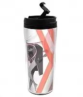 Термокружка пластиковая Darling in the FranXX - Zero Two и Hiro 350 мл.