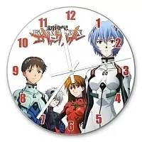 Часы настенные Evangelion - Рей, Аска, Синдзи и Каору