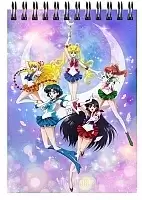 Блокнот в клетку A6 Sailor Moon Crystal Главные Персонажи