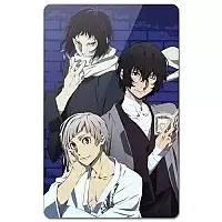 Магнит виниловый прямоугольный Bungou Stray Dogs - Osamu, Atsushi and Ryuunosuke