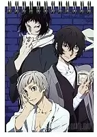 Блокнот в клетку A6 Bungou Stray Dogs - Osamu, Atsushi and Ryuunosuke