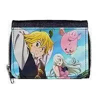 Кошелек джинсовый Nanatsu no Taizai - Elizabeth Liones, Hawk и Meliodas