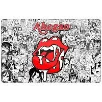 Магнит виниловый прямоугольный Ahegao Logo (Rolling Stone Ver.)
