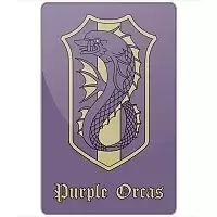 Магнит виниловый прямоугольный Черный клевер - Purple Orcas Squad