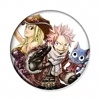 Значок Fairy Tail Lucy, Natsu and Happy