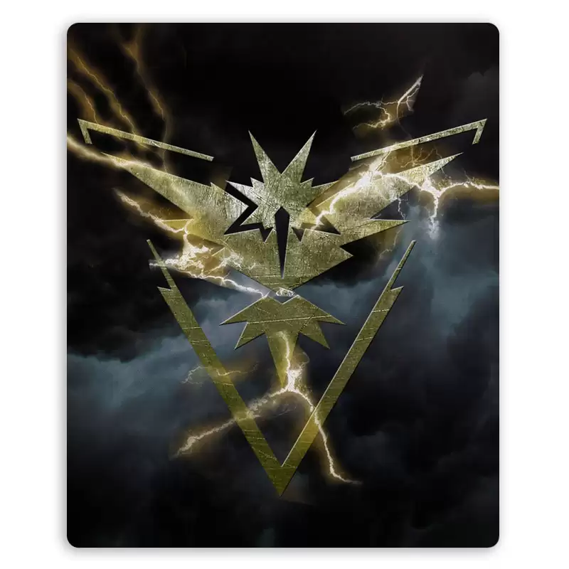 ���������� ������� ������ ��� ����� ������������� Pokemon Go Team Instinct Logo �� ����� � ����� ������� / Pokemon