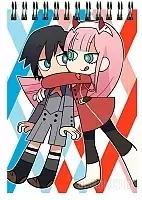 Скетчбук для рисования A6 Darling in the FranXX - Hiro и Zero Two