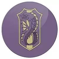 Магнит виниловый круглый Черный клевер - Purple Orcas Squad