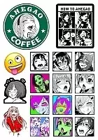 Стикеры виниловые Ahegao Aхегао No.1