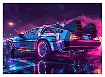 ������ �������� ����� � ������� / DeLorean Digital art