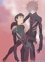Плакат бумажный Evangelion Shinji Ikari, Kaworu Nagisa
