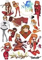 Стикеры виниловые Evangelion Asuka Langley