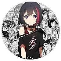Магнит виниловый круглый Hentai Haven-chan