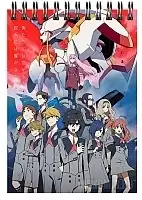 Скетчбук для рисования A6 с героями аниме Darling in the FranXX