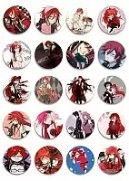 Набор значков Kuroshitsuji Grell Sutcliff