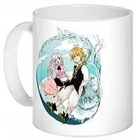 Кружка Nanatsu no Taizai - Elizabeth Liones, Hawk и Meliodas