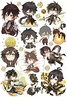 Наклейки Genshin Impact / Zhongli Chibi