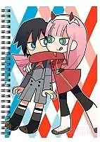 Скетчбук для рисования A5 Darling in the FranXX - Hiro и Zero Two