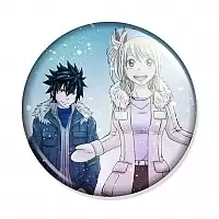 Значок Fairy Tail Lucy Heartfilia and Gray Fullbuster