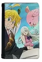 Обложка на паспорт кожзам Nanatsu no Taizai - Elizabeth Liones, Hawk и Meliodas