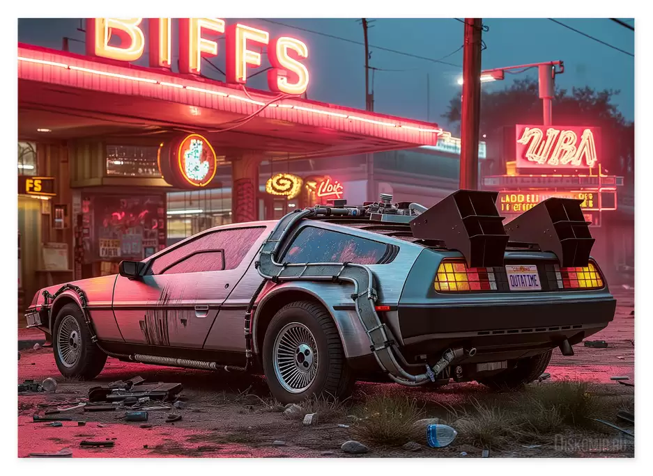 ������ �������� ����� � ������� / DeLorean DMC Digital art