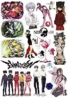 Стикеры виниловые с артами Evangelion