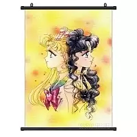 Гобелен тканевый Bishoujo Senshi Sailor Moon S - Luna и Sailor Moon