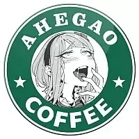 Магнит виниловый круглый Ahegao Coffee