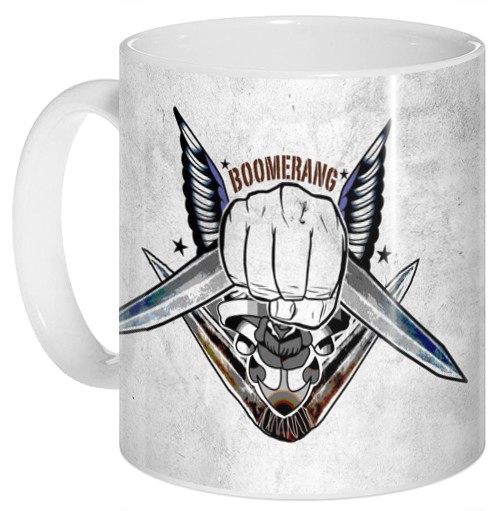 ���������� ������� ������ Suicide Squad - Boomerang logo �� ����� � ����� ����� ��������� / Suicide Squad