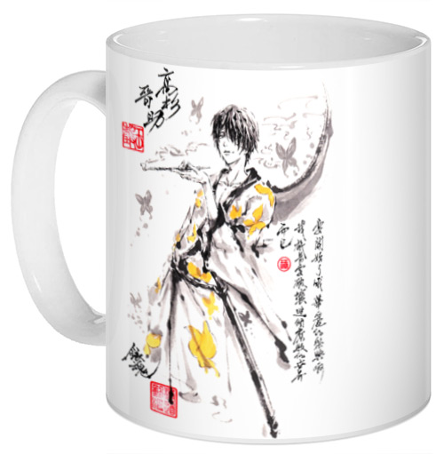 ���������� ������� ������ Sumi-e "Gintama" Shinsuke Takasugi �� ����� � ����� ������� / Gintama