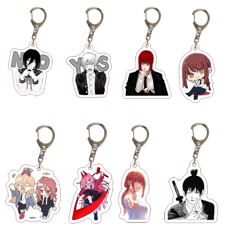 ���������� ������� ������ �� ����� Jujutsu Kaisen acrylic key � ������������ �� ����� � ����� �������-��������� / Chainsaw Man