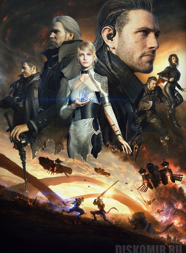 ���������� ������� ������ �������� Final Fantasy XV: Kingsglaive Key Art �� ����� � ����� ��������� �������� / Final Fantasy