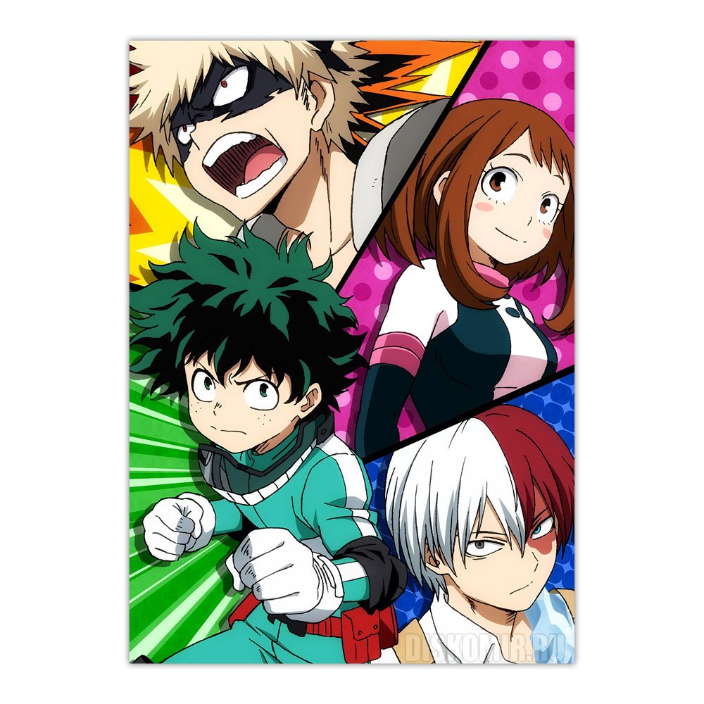 ������ �������� Boku no Hero Academia - Izuku Midoriya, Ochako Uraraka, Katsuki Bakugou, Shouto Todoroki