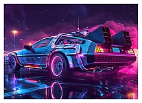 ������ �������� ����� � ������� / DeLorean Digital art