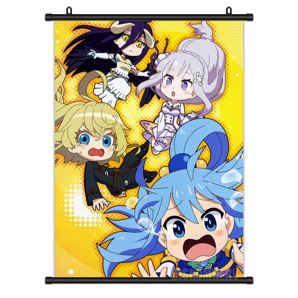 ���������� ������� ������� �������� Isekai Quartet - Tanya Degurechaff, Emilia, Albedo, Aqua �� ����� � ����� ������� �� ��������������� ���� / Isekai Quartet / ������� �� ������� ����