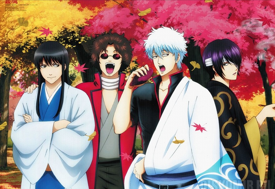 ������ �������� Gintama Katsura, Sakamoto, Takasugi, Sakata