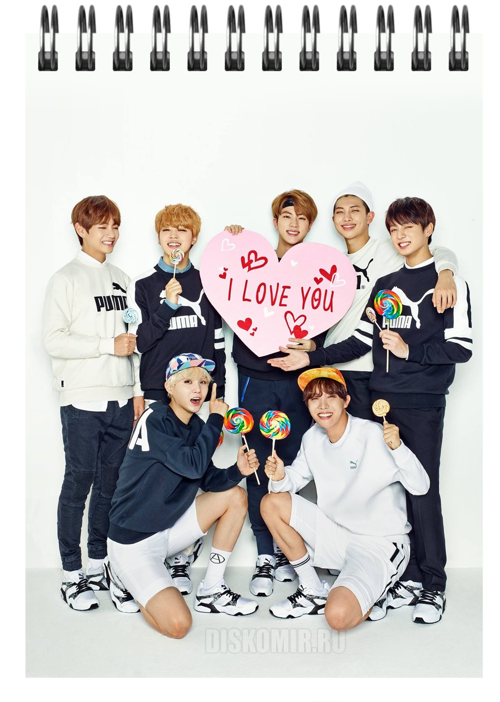 ���������� ������� �������� ��� ��������� A6 BTS - I Love You �� ����� � ����� ��� / BTS / Bangtan Boys / �����������������