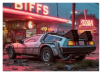 ������ �������� ����� � ������� / DeLorean DMC Digital art