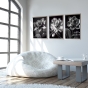 ����� �������� ��� ��������� - Black & White Flowers